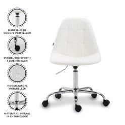 Xairo Rome - Bureaustoel - Kunstleer - Wit 9 Xairo Rome - Bureaustoel - Kunstleer - Wit -ZitMeester ComfortDesign 1000050217 0104