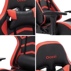 Gamestoel Texas - Zwart / Rood - Gaming Stoel - Bureaustoel 7 Gamestoel Texas - Zwart / Rood - Gaming Stoel - Bureaustoel -ZitMeester ComfortDesign 1000050258 0101