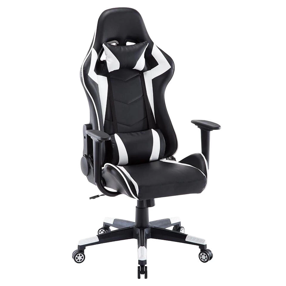 Gamestoel Las Vegas - Zwart / Wit - Gaming Stoel - Bureaustoel 3 Gamestoel Las Vegas - Zwart / Wit - Gaming Stoel - Bureaustoel