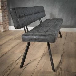 Hoyz - Eetkamerbank 150 Cm - Kunstleer - 4 Personen - Grijs -ZitMeester ComfortDesign 1000051488 0103