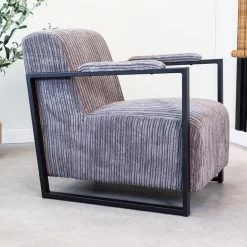 Moderne Fauteuil Madeline Ribstof Antraciet - Stof - Grijs 7 Moderne Fauteuil Madeline Ribstof Antraciet - Stof - Grijs -ZitMeester ComfortDesign 1000051929 0101