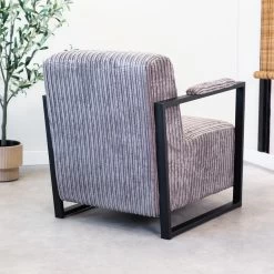 Moderne Fauteuil Madeline Ribstof Antraciet - Stof - Grijs 8 Moderne Fauteuil Madeline Ribstof Antraciet - Stof - Grijs -ZitMeester ComfortDesign 1000051929 0102