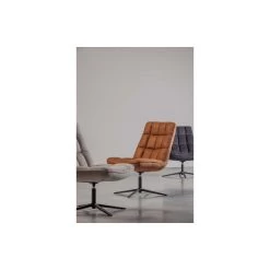 WOOOD Dirkje Draaifauteuil - Leerlook - Cognac - 101x70x85 8 WOOOD Dirkje Draaifauteuil - Leerlook - Cognac - 101x70x85 -ZitMeester ComfortDesign 1000052487 0102
