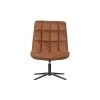 WOOOD Dirkje Draaifauteuil - Leerlook - Cognac - 101x70x85
