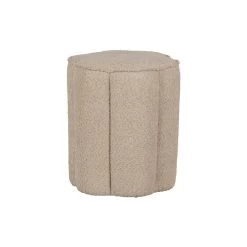 WOOOD Ollie Poef - Polyester - Zand - 46x40x40 -ZitMeester ComfortDesign 1000052552 0103