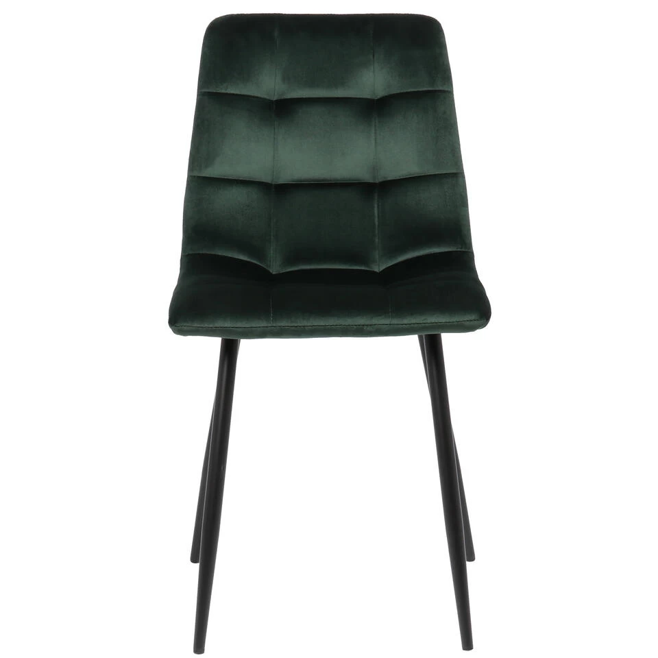CLP Eetkamerstoel Tilde Fluweel Groen 4 CLP Eetkamerstoel Tilde Fluweel Groen - Image 2