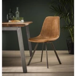 Industriële Eetkamerstoel Benjie Cognac Kunstleer - Kunstleder - Bruin -ZitMeester ComfortDesign 1000054011 0101