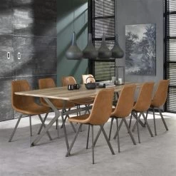 Industriële Eetkamerstoel Benjie Cognac Kunstleer - Kunstleder - Bruin -ZitMeester ComfortDesign 1000054011 0103