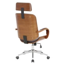 Clp Bureaustoel Dayton Walnoot Frame Bruin -ZitMeester ComfortDesign 1000054309 0103