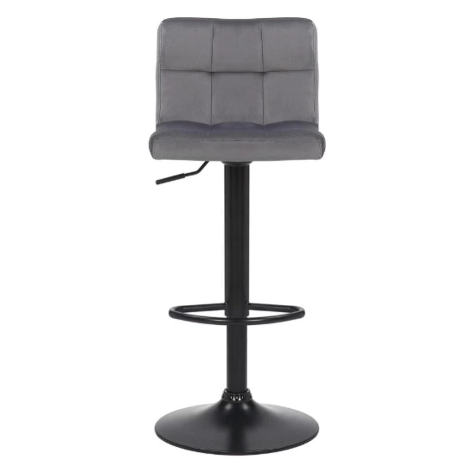 Ocazi Barkruk Helsinki – Grijs – Fluweel 4 Ocazi Barkruk Helsinki – Grijs – Fluweel - Afbeelding 2