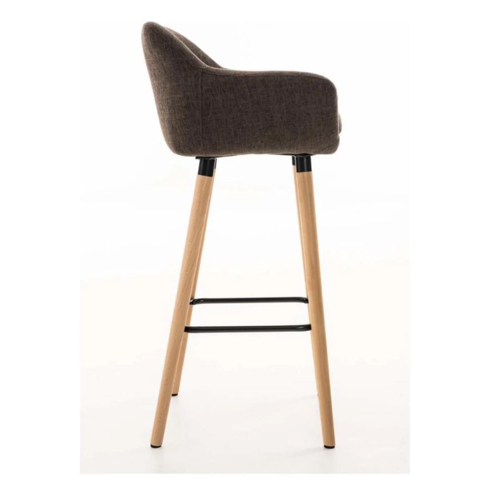 Ocazi Oslo Barkruk - Stof - Bruin 4 Ocazi Oslo Barkruk - Stof - Bruin - Image 2