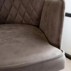 Industriële Barkruk Novan Antraciet - Zithoogte 68 Cm - Stof - Grijs -ZitMeester ComfortDesign 1000054629 0102