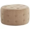 Beliani Poef TAMPA - Beige Fluweel 1 Beliani Poef TAMPA - Beige Fluweel -ZitMeester ComfortDesign 1000055202