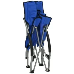 VidaXL Strandstoelen 2 St Inklapbaar Stof Blauw 9 VidaXL Strandstoelen 2 St Inklapbaar Stof Blauw -ZitMeester ComfortDesign 1000056442 0105