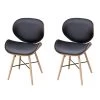 VidaXL Eetkamerstoelen 2 St Gebogen Hout En Kunstleer 2 VidaXL Eetkamerstoelen 2 St Gebogen Hout En Kunstleer -ZitMeester ComfortDesign 1000057826