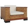 VidaXL Fauteuil Met Kussens Natuurlijk Rattan Bruin -ZitMeester ComfortDesign 1000059133