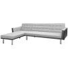 VidaXL Hoekslaapbank 218x155x69 Cm Stof Zwart En Grijs 2 VidaXL Hoekslaapbank 218x155x69 Cm Stof Zwart En Grijs -ZitMeester ComfortDesign 1000059667