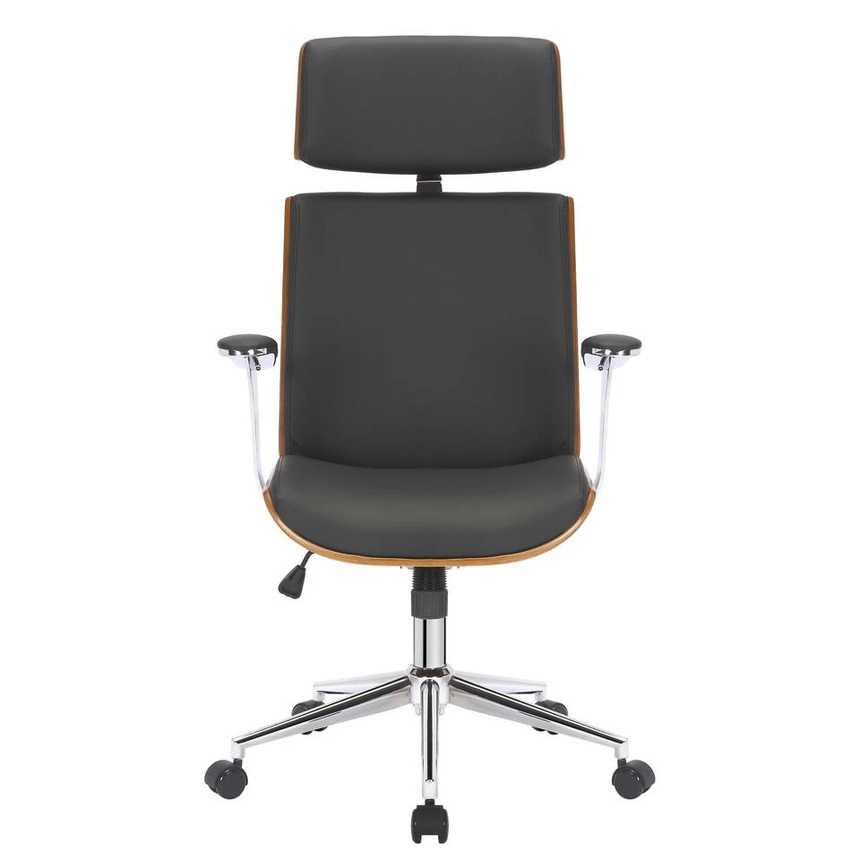 Clp Bureaustoel Lester Kunstleder Zwart 4 Clp Bureaustoel Lester Kunstleder Zwart - Image 2