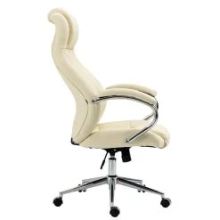 Clp Bureaustoel Salford Leder Crème -ZitMeester ComfortDesign 1000059673 0102