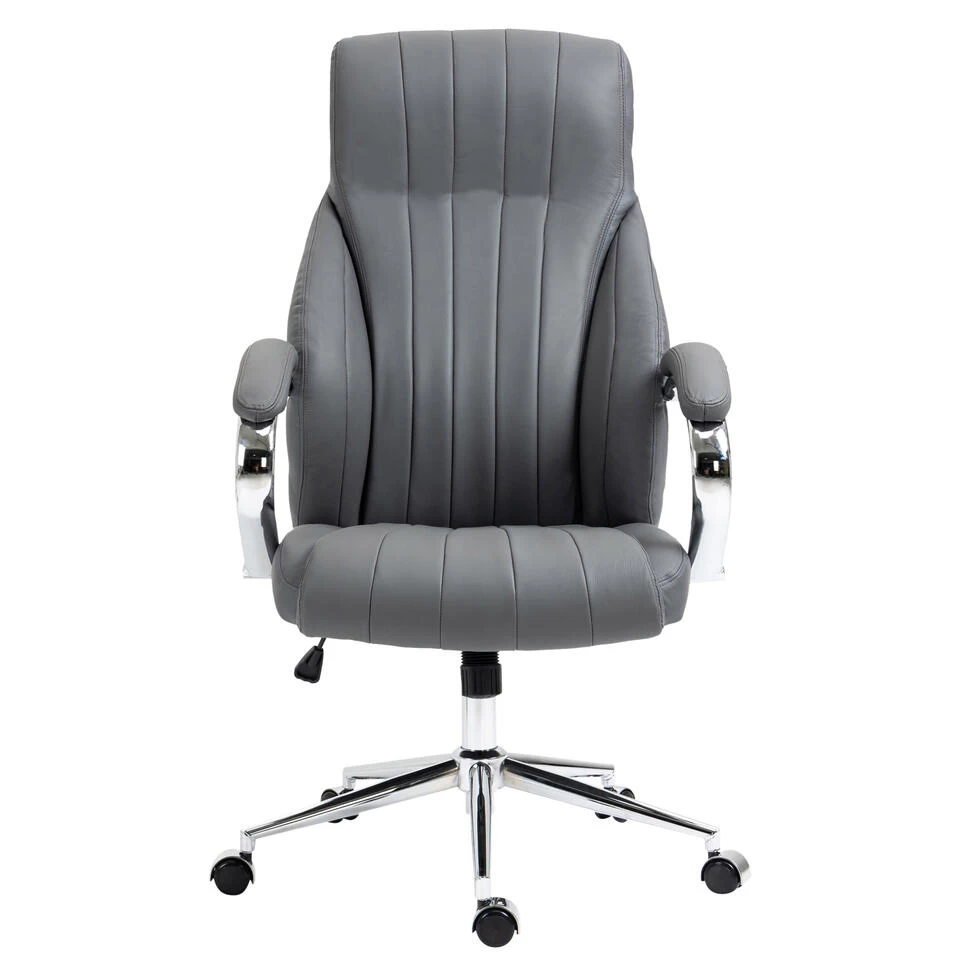Clp Bureaustoel Wigan Leder Grijs 4 Clp Bureaustoel Wigan Leder Grijs - Image 2