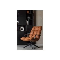 WOOOD Jouke Draaifauteuil Met Armleuning - Kunstleer - Cognac - 96x70x85 8 WOOOD Jouke Draaifauteuil Met Armleuning - Kunstleer - Cognac - 96x70x85 -ZitMeester ComfortDesign 1000062312 0102
