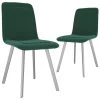 VidaXL Eetkamerstoelen 2 St Fluweel Groen 1 VidaXL Eetkamerstoelen 2 St Fluweel Groen -ZitMeester ComfortDesign 1000062409