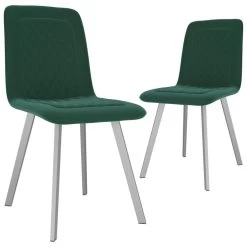 VidaXL Eetkamerstoelen 2 St Fluweel Groen
