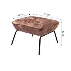 SCOTT - Voetenbankje - Velvet Poef - 57x54x40 Cm - Ideale Bijzet Poef - Tobacco 7 SCOTT - Voetenbankje - Velvet Poef - 57x54x40 Cm - Ideale Bijzet Poef - Tobacco -ZitMeester ComfortDesign 1000064729 0102