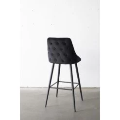 Giga Meubel Barstoel Velvet Zwart - Metaal - 50x57x101cm - Amber 7 Giga Meubel Barstoel Velvet Zwart - Metaal - 50x57x101cm - Amber -ZitMeester ComfortDesign 1000065944 0101