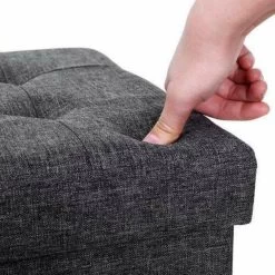 Poef - Opvouwbaar - Zonder Poten - Stof - 38 Cm - Donkergrijs -ZitMeester ComfortDesign 1000068042 0102