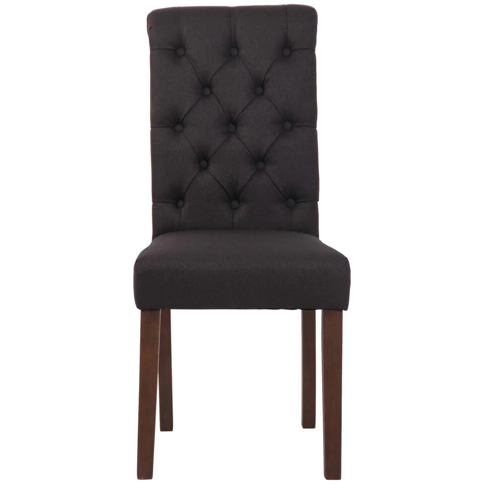 CLP Eetkamerstoel Lisburn Stof Zwart 5 CLP Eetkamerstoel Lisburn Stof Zwart - Image 3