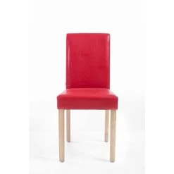 CLP Eetkamerstoel Ina Natura Frame Kunstleder Rood -ZitMeester ComfortDesign 1000068151 0101