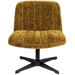 Giga Meubel Fauteuil Ribstof Oker - 71x65x72,5cm - Stoel Belmond