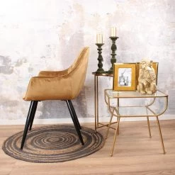 DS4U® Ravi Eetkamerstoel 2.0 - Stof - Goudkleurig -ZitMeester ComfortDesign 1000069455 0102