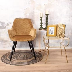 DS4U® Ravi Eetkamerstoel 2.0 - Stof - Goudkleurig -ZitMeester ComfortDesign 1000069455 0103