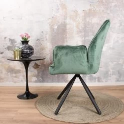 DS4U® Lucio Armstoel Velours - Stof - Groen -ZitMeester ComfortDesign 1000069488 0103