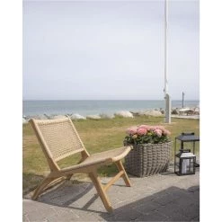 Giga Meubel Stoel Rotan Naturel - Zithoogte 40cm - Stoel Derby Teak -ZitMeester ComfortDesign 1000069893 0101