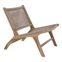 Giga Meubel Stoel Rotan Naturel - Zithoogte 40cm - Stoel Derby Teak -ZitMeester ComfortDesign 1000069893 0103
