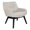 Giga Meubel Loungestoel Stof Zand/Zwart - Zithoogte 40cm -ZitMeester ComfortDesign 1000069905