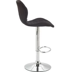 CLP Barkruk Cork Chroom Frame Stof Grijs -ZitMeester ComfortDesign 1000070981 0102