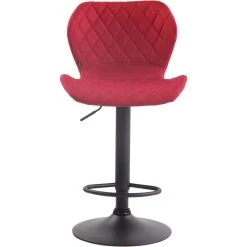 CLP Barkruk Cork Zwart Frame Stof Rood -ZitMeester ComfortDesign 1000070997 0101