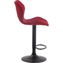 CLP Barkruk Cork Zwart Frame Stof Rood -ZitMeester ComfortDesign 1000070997 0102