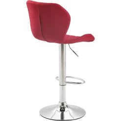 CLP Barkruk Cork Chroom Frame Stof Rood -ZitMeester ComfortDesign 1000071053 0103