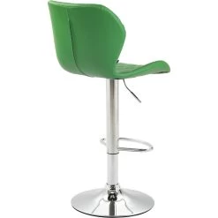 CLP Barkruk Cork Chroom Frame Kunstleder Groen -ZitMeester ComfortDesign 1000071057 0103