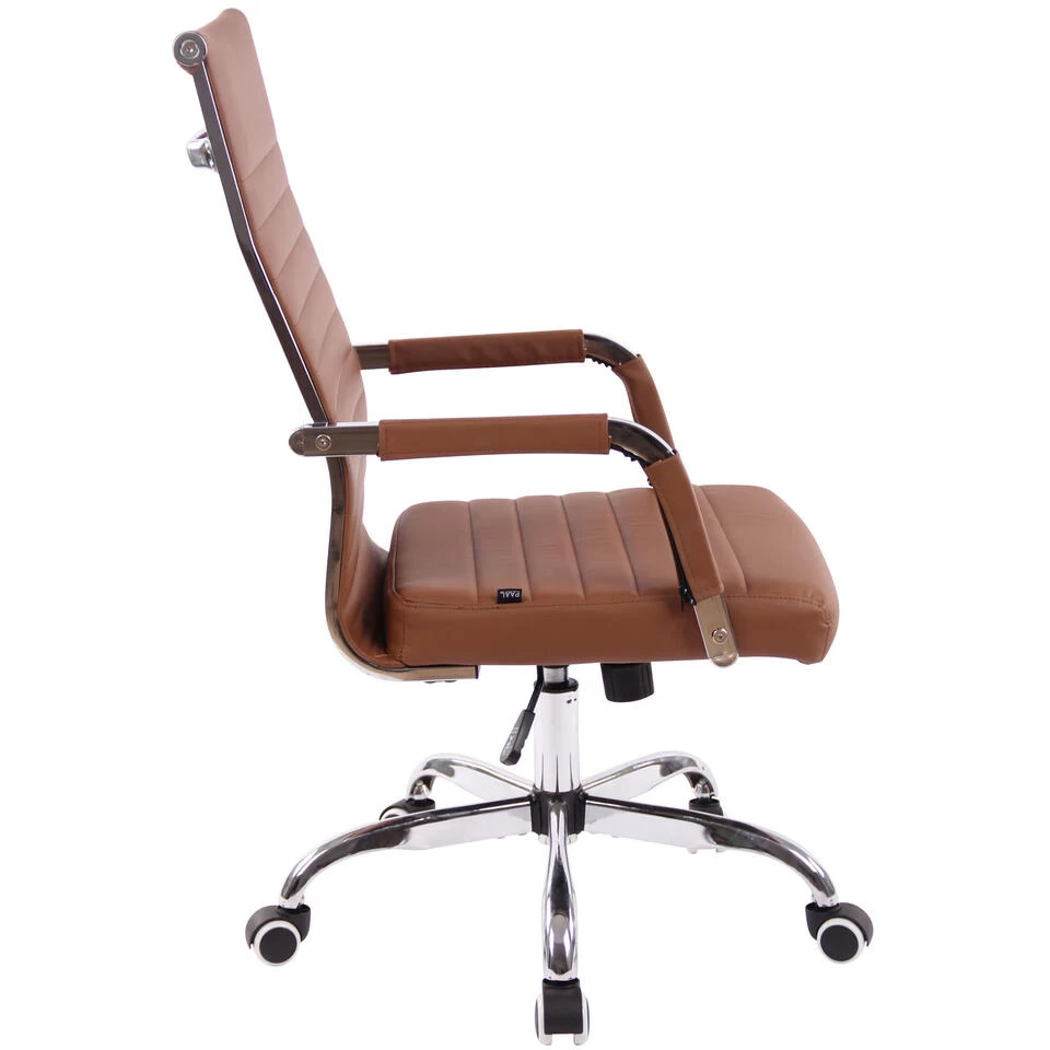 Clp Bureaustoel Amadora Kunstleer Lichtbruin 5 Clp Bureaustoel Amadora Kunstleer Lichtbruin - Image 3