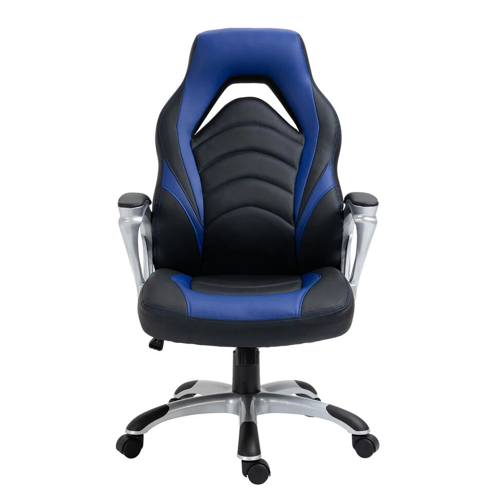 Clp Bureaustoel Foxton Kunstleder Blauw 4 Clp Bureaustoel Foxton Kunstleder Blauw - Image 2