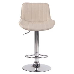 CLP Barkruk Lentini Frame Chroom-look Stof Crème 6 CLP Barkruk Lentini Frame Chroom-look Stof Crème -ZitMeester ComfortDesign 1000071172 0101