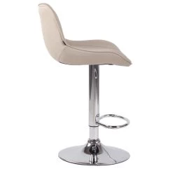 CLP Barkruk Lentini Frame Chroom-look Stof Crème 7 CLP Barkruk Lentini Frame Chroom-look Stof Crème -ZitMeester ComfortDesign 1000071172 0102