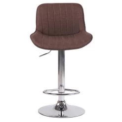 CLP Barkruk Lentini Frame Chroom-look Stof Bruin 6 CLP Barkruk Lentini Frame Chroom-look Stof Bruin -ZitMeester ComfortDesign 1000071195 0101