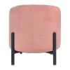 QUVIO Poef Met Vier Metalen Poten - Velvet - Vintage Roze -ZitMeester ComfortDesign 1000071931